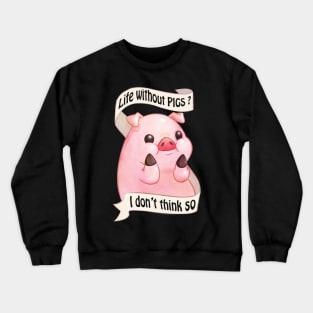 Cute Pink Pig Design. Crewneck Sweatshirt